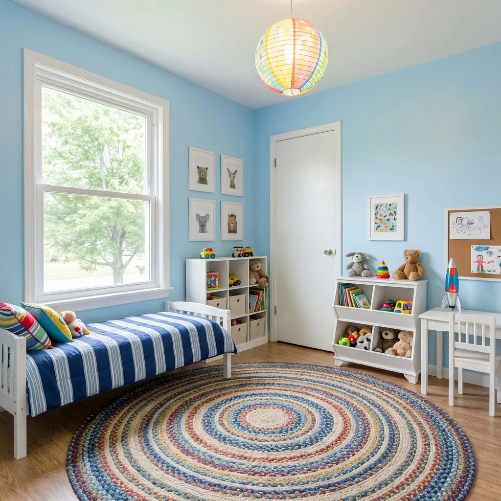 Virtually staged standard kids room by Desiome