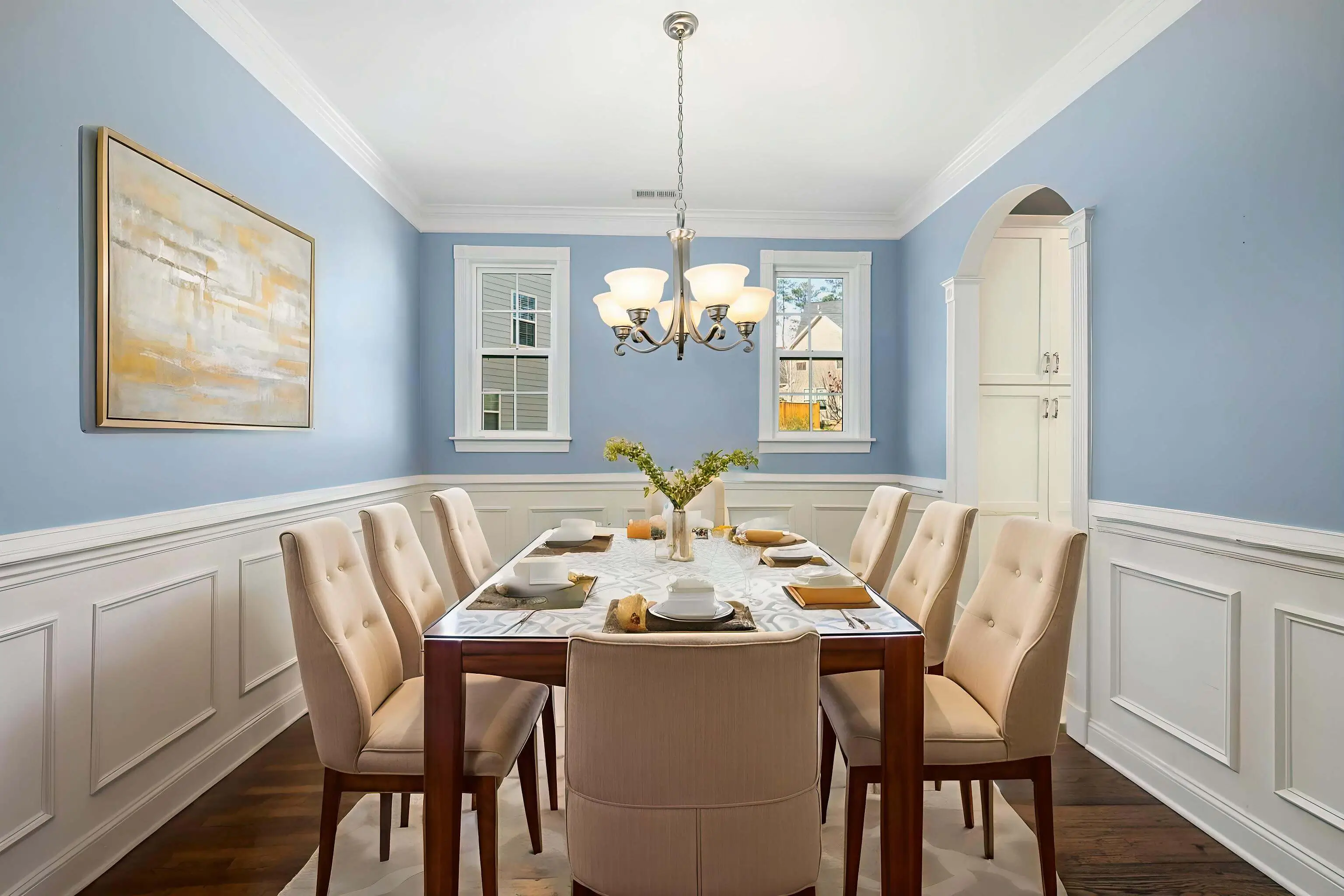 Virtually staged standard dining room by Desiome