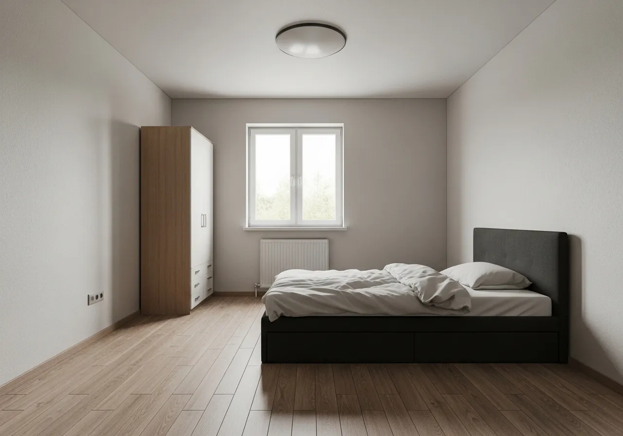 Example of a cluttered room before using Desiome