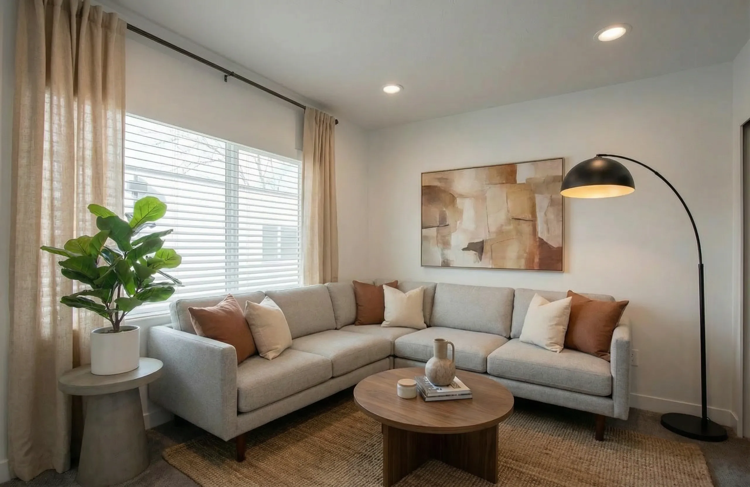 Desiome output with curtains